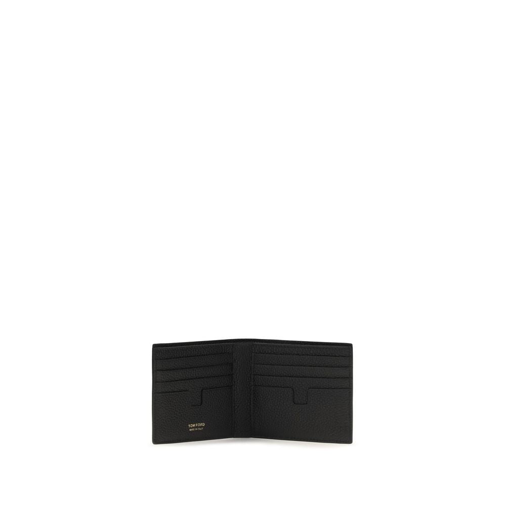 Cardholder Wallet by Tom Ford for men in bos taurus calf grained leather black & signature features a sleek silhouette, showcasing the sleek Bos Taurus Calf Grained Leather Cardholder Wallet design with sophisticated card-organization for a premium look.