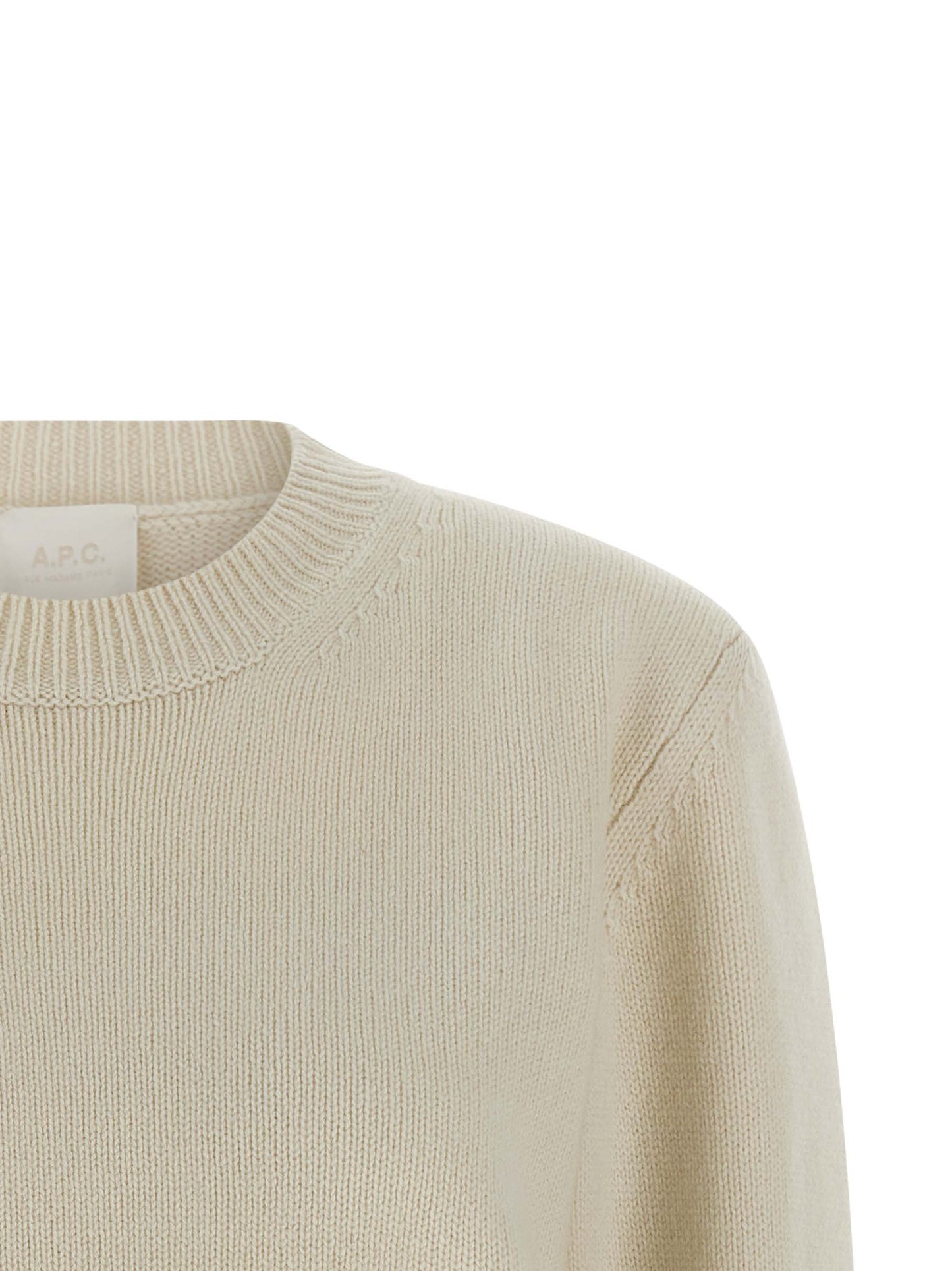 Cardigan by A.P.C. for women in wool white & patterned presents a textural silhouette, artfully finished with a textural and for a sophisticated, textural look.