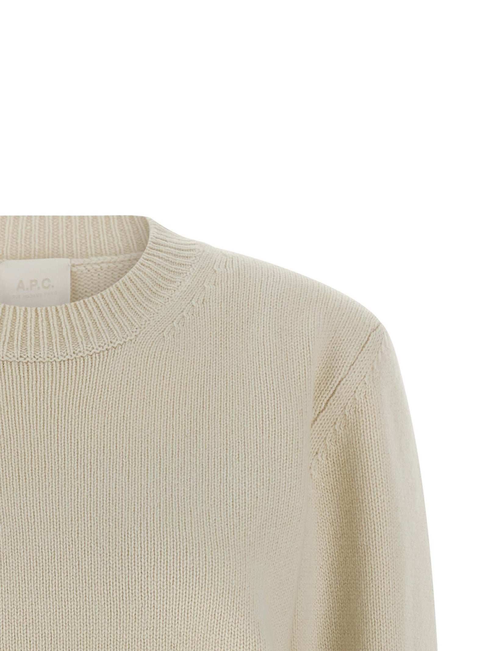 Cardigan by A.P.C. for women in wool white & patterned presents a textural silhouette, artfully finished with a textural and for a sophisticated, textural look.