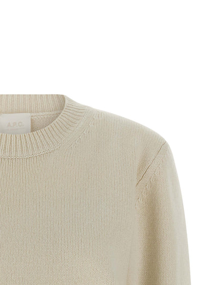 Cardigan by A.P.C. for women in wool white & patterned presents a textural silhouette, artfully finished with a textural and for a sophisticated, textural look.