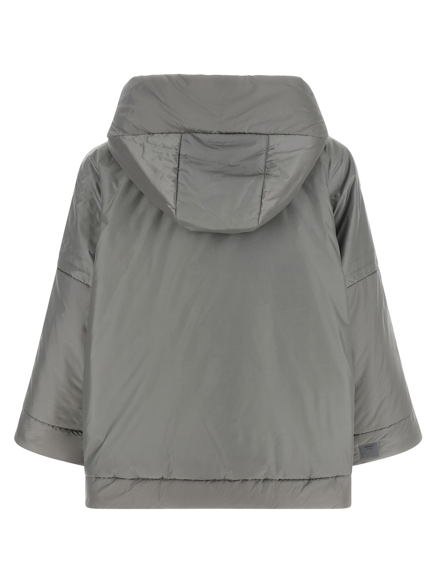 Windbreaker Jacket by Max Mara for women in polyester canvas gray, gold & signature showcases a urban chic silhouette, detailed with a urban chic and functional windproof for a polished finish.