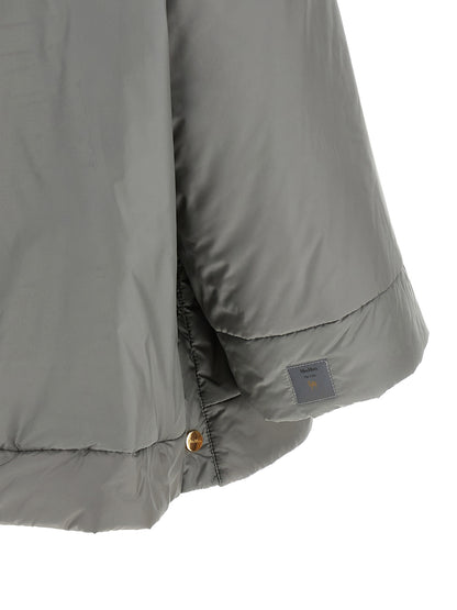 Windbreaker Jacket by Max Mara for women in polyester canvas gray, gold & signature features an stylish silhouette, showcasing a sophisticated and performance-driven windproof for a premium, stylish look.