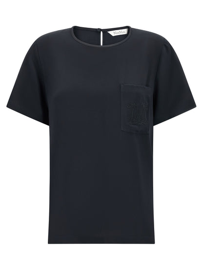 Blouse by Max Mara for women in silk black, featuring a nuanced and nuanced for a sophisticated finish.