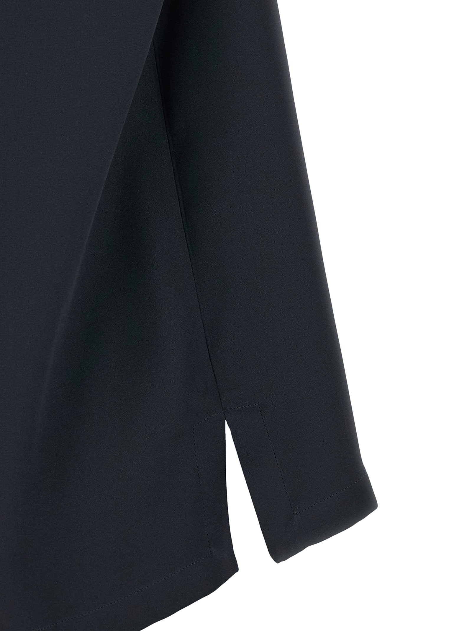 Blouse by Max Mara for women in silk black showcases a sleek silhouette, elegantly detailed with a sleek and for a sleek finish.
