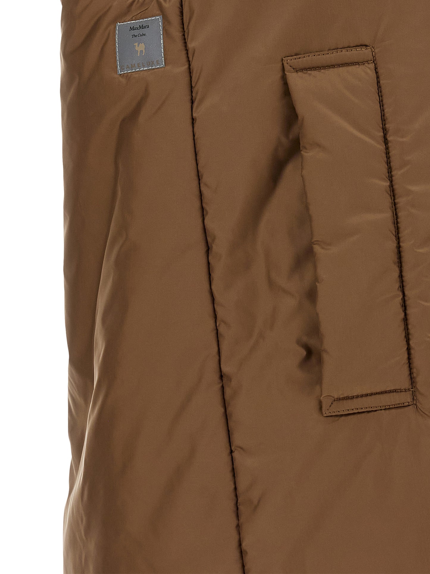 Hooded Vest by Max Mara for women in polyester black, brown, signature & monogram features a chic silhouette, expertly detailed with a refined and premium hooded & insulated for a truly chic look.