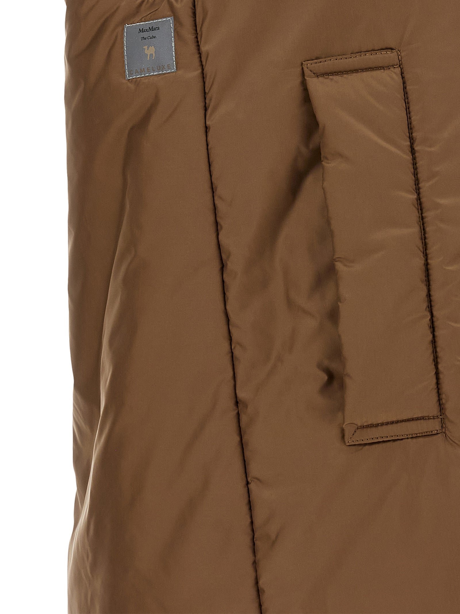 Hooded Vest by Max Mara for women in polyester black, brown, signature & monogram features a chic silhouette, expertly detailed with a refined and premium hooded & insulated for a truly chic look.