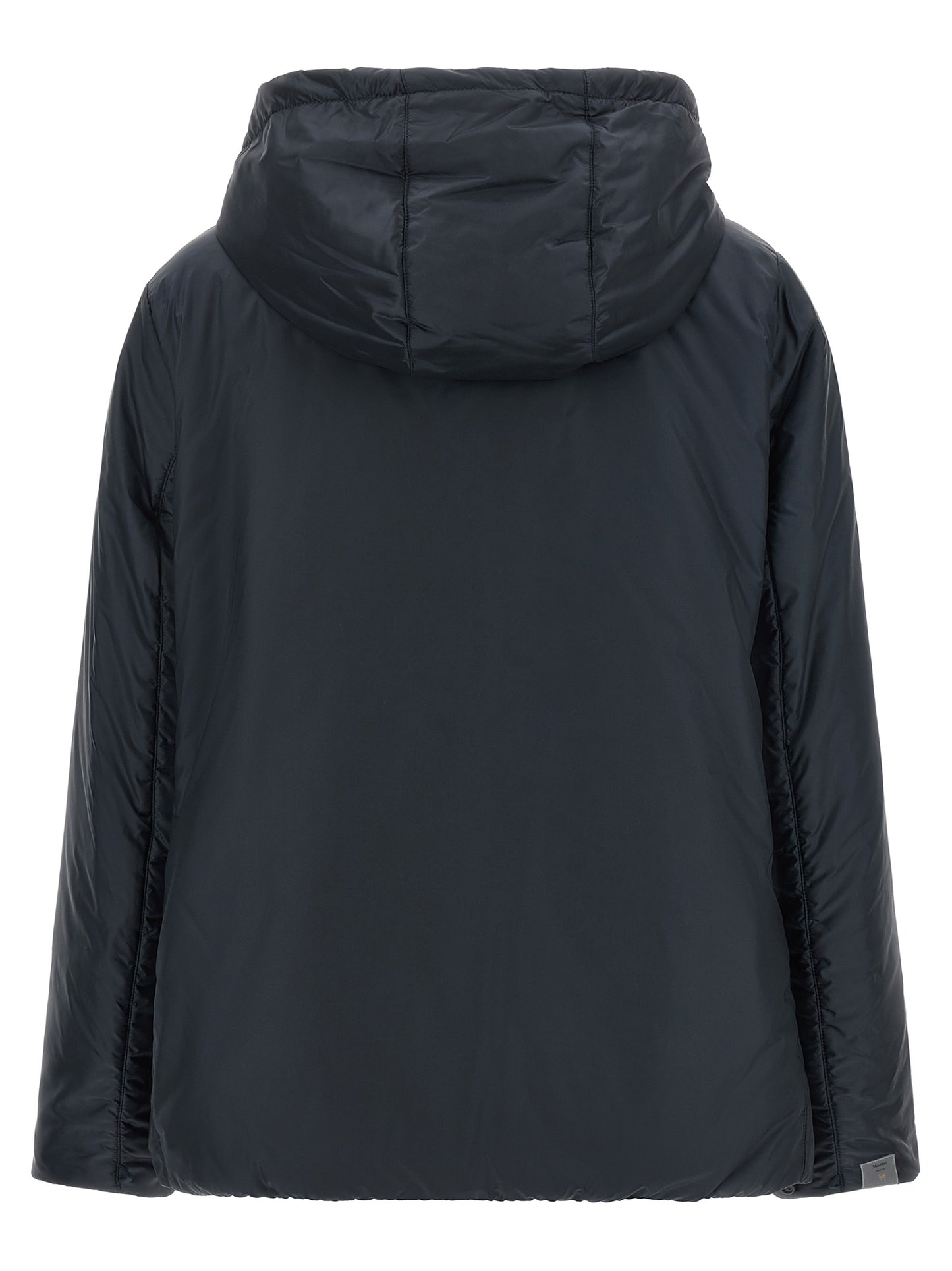 Hooded Windbreaker Jacket by Max Mara for women in polyester blue features an stylish silhouette, showcasing a sophisticated hooded neckline and performance-driven hooded & windproof for a premium, stylish look.