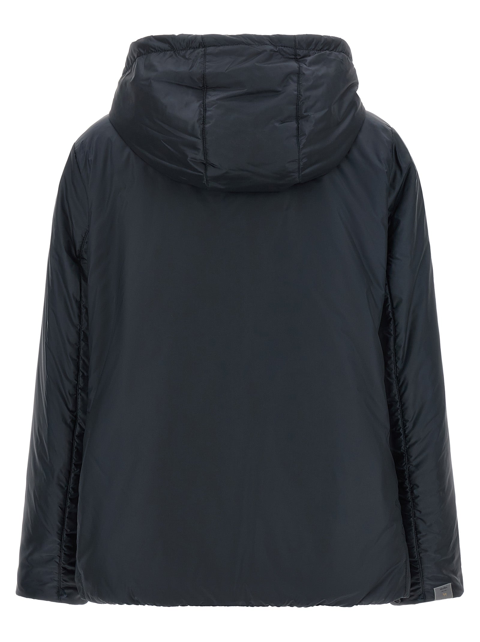 Hooded Windbreaker Jacket by Max Mara for women in polyester blue features an stylish silhouette, showcasing a sophisticated hooded neckline and performance-driven hooded & windproof for a premium, stylish look.