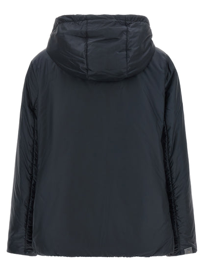Hooded Windbreaker Jacket by Max Mara for women in polyester blue features an stylish silhouette, showcasing a sophisticated hooded neckline and performance-driven hooded & windproof for a premium, stylish look.