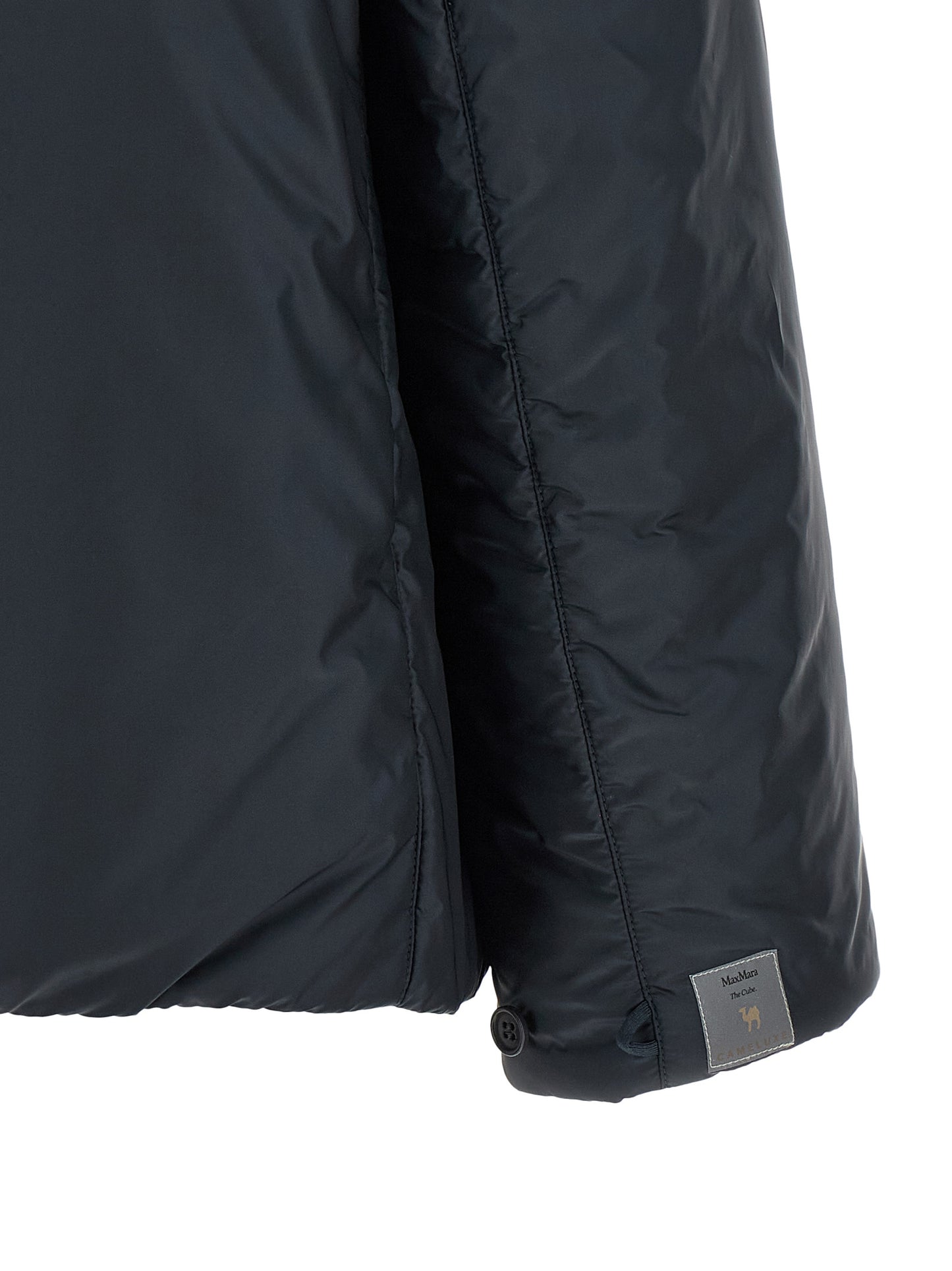 Hooded Windbreaker Jacket by Max Mara for women in polyester blue showcases a urban chic silhouette, detailed with a urban chic and functional hooded & windproof for a polished finish.