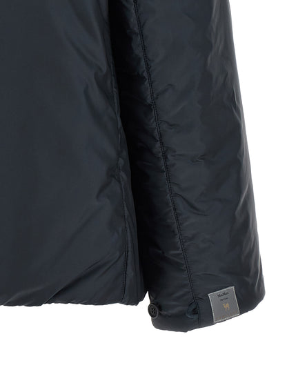 Hooded Windbreaker Jacket by Max Mara for women in polyester blue showcases a urban chic silhouette, detailed with a urban chic and functional hooded & windproof for a polished finish.