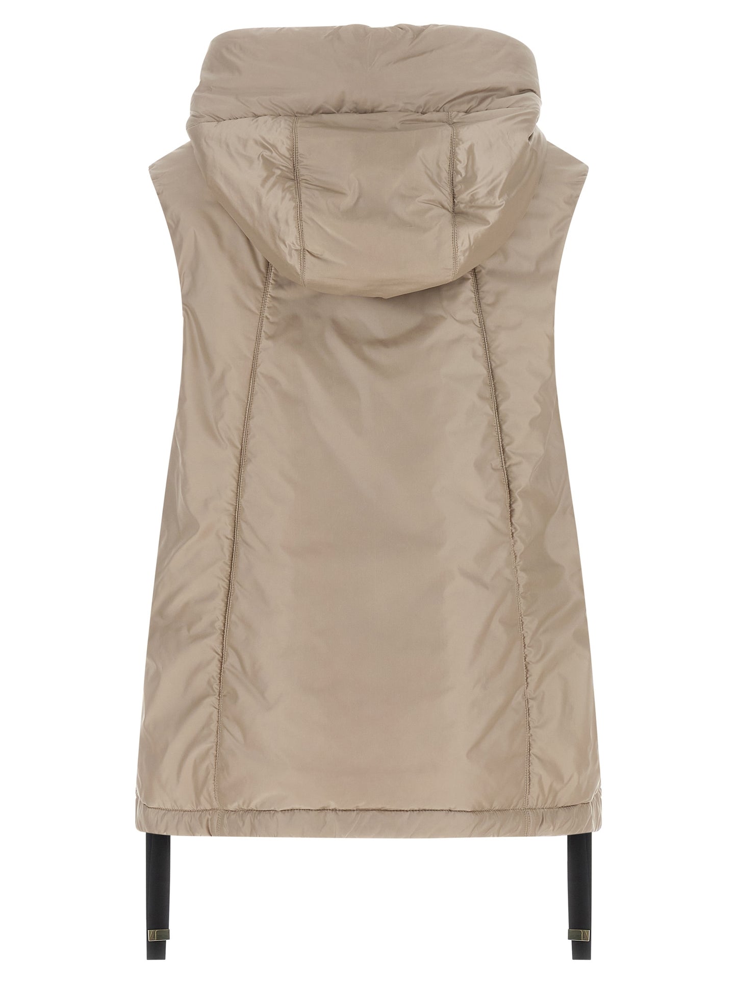 Hooded Vest by Max Mara for women in polyester beige & black features a enviable silhouette, elegantly detailed with a enviable hooded neckline and functional pockets & hooded for a enviable finish.