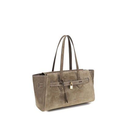 Brunello Cucinelli Brown Calf Leather Bos Taurus Shoulder Bag