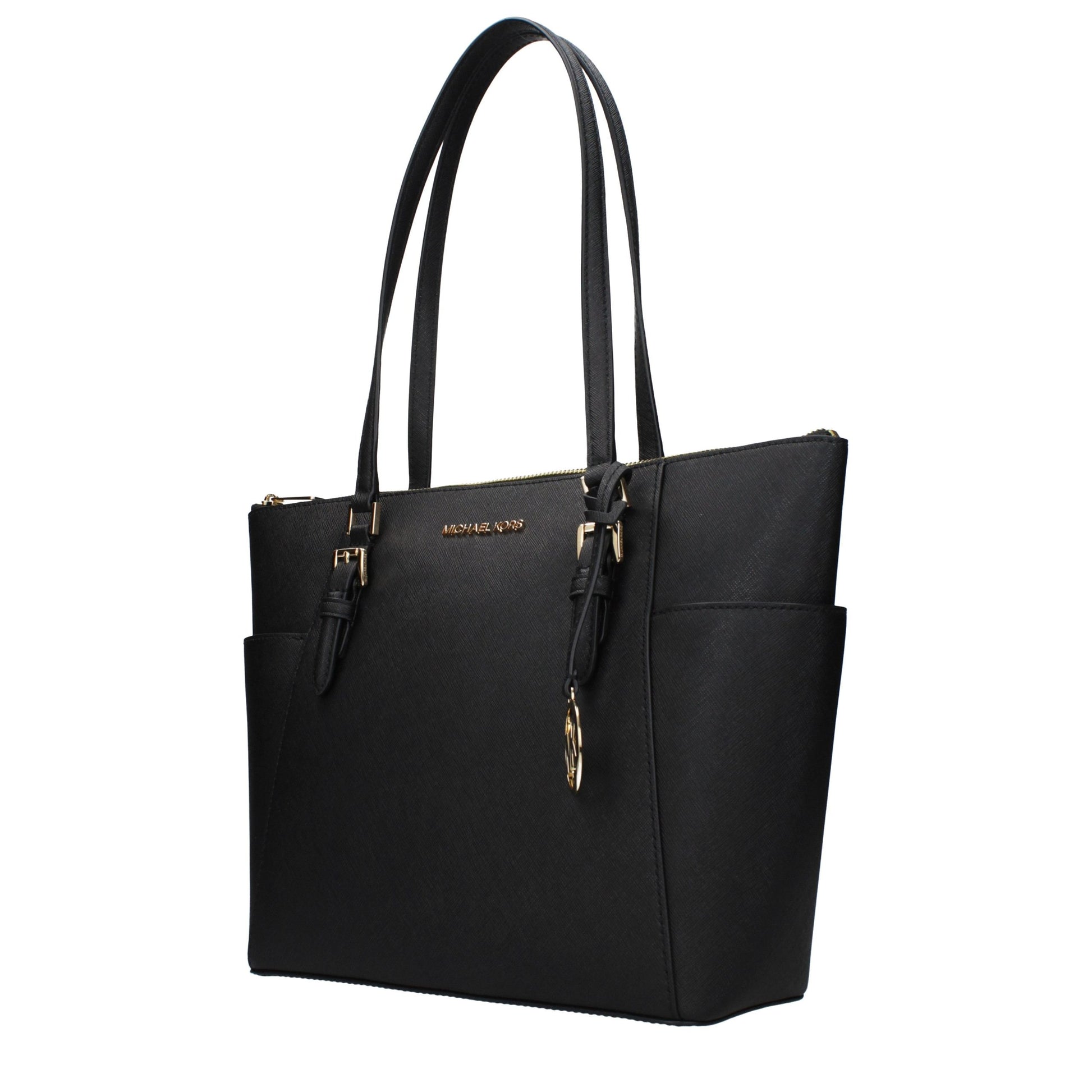 Shoulder Bag by Michael Kors for women in leather black features a stately silhouette, showcasing a secure , ample , and stately shoulder-strap for a stately finish.