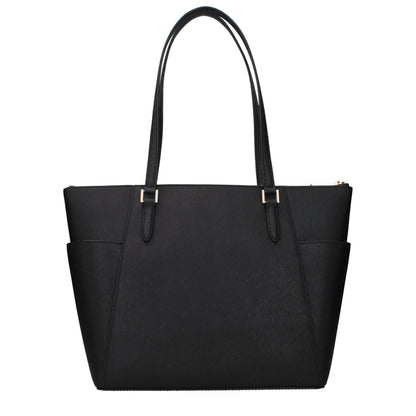 Shoulder Bag by Michael Kors for women in leather black features an effortlessly chic silhouette with a secure , ample , and versatile shoulder-strap for effortlessly chic everyday luxury.