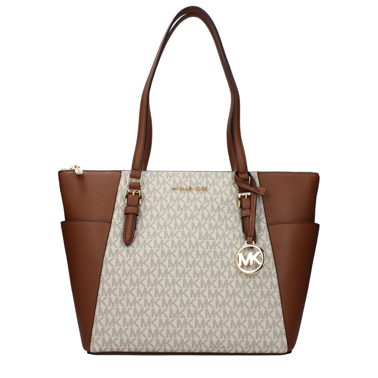 Michael Kors Leather Shoulder Bag - Beige