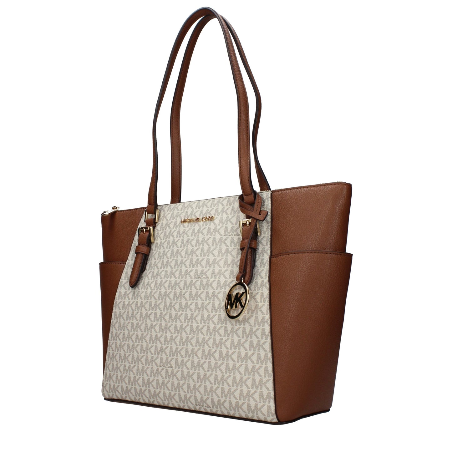 Michael Kors Leather Shoulder Bag - Beige