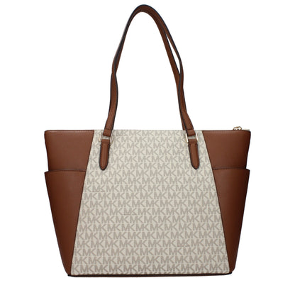 Michael Kors Leather Shoulder Bag - Beige