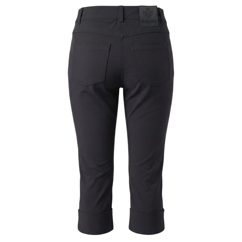 Mr&Mrs Italy Essence Women's Wide Mid Rise Cotton Casual Pants - Black