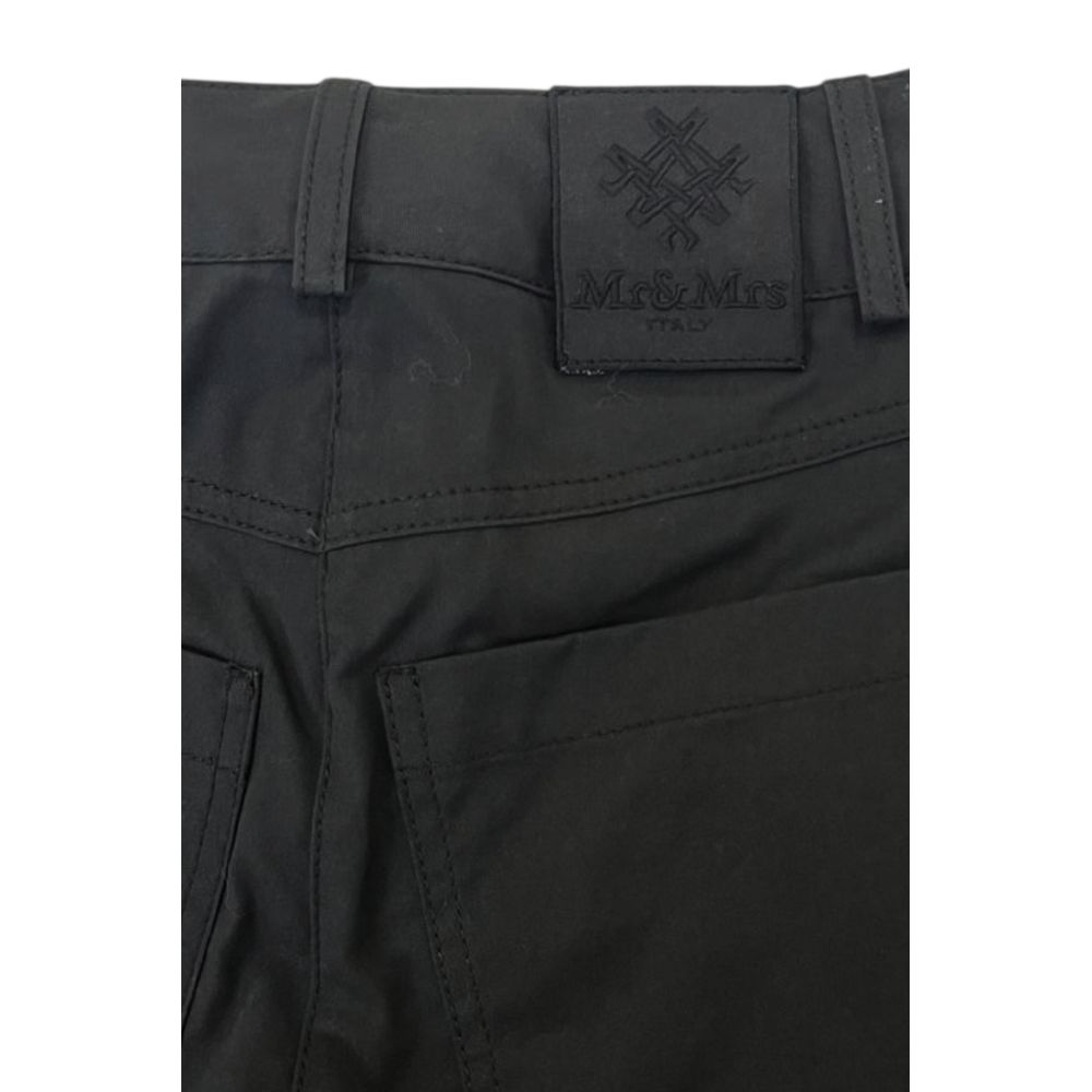 Mr&Mrs Italy Essence Women's Wide Mid Rise Cotton Casual Pants - Black