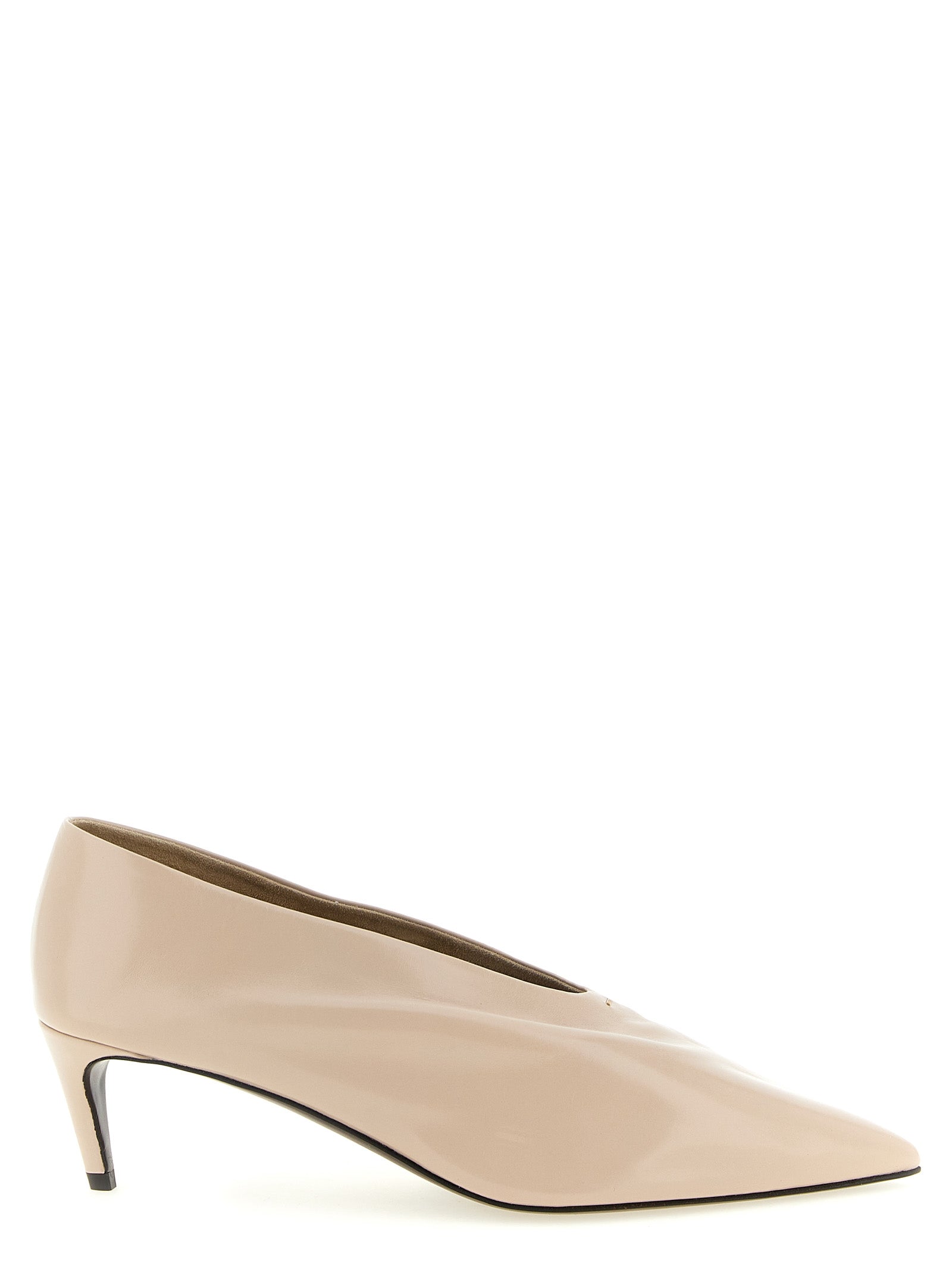 Mid-Heel Pumps Heels by Khaite for women in bos taurus suede calfskin leather beige & gold showcases a exquisite silhouette, perfectly accentuating Women's Bos Taurus Suede Calfskin Leather Mid-Heel Pumps Heels with a exquisite mid-heel and exquisite .