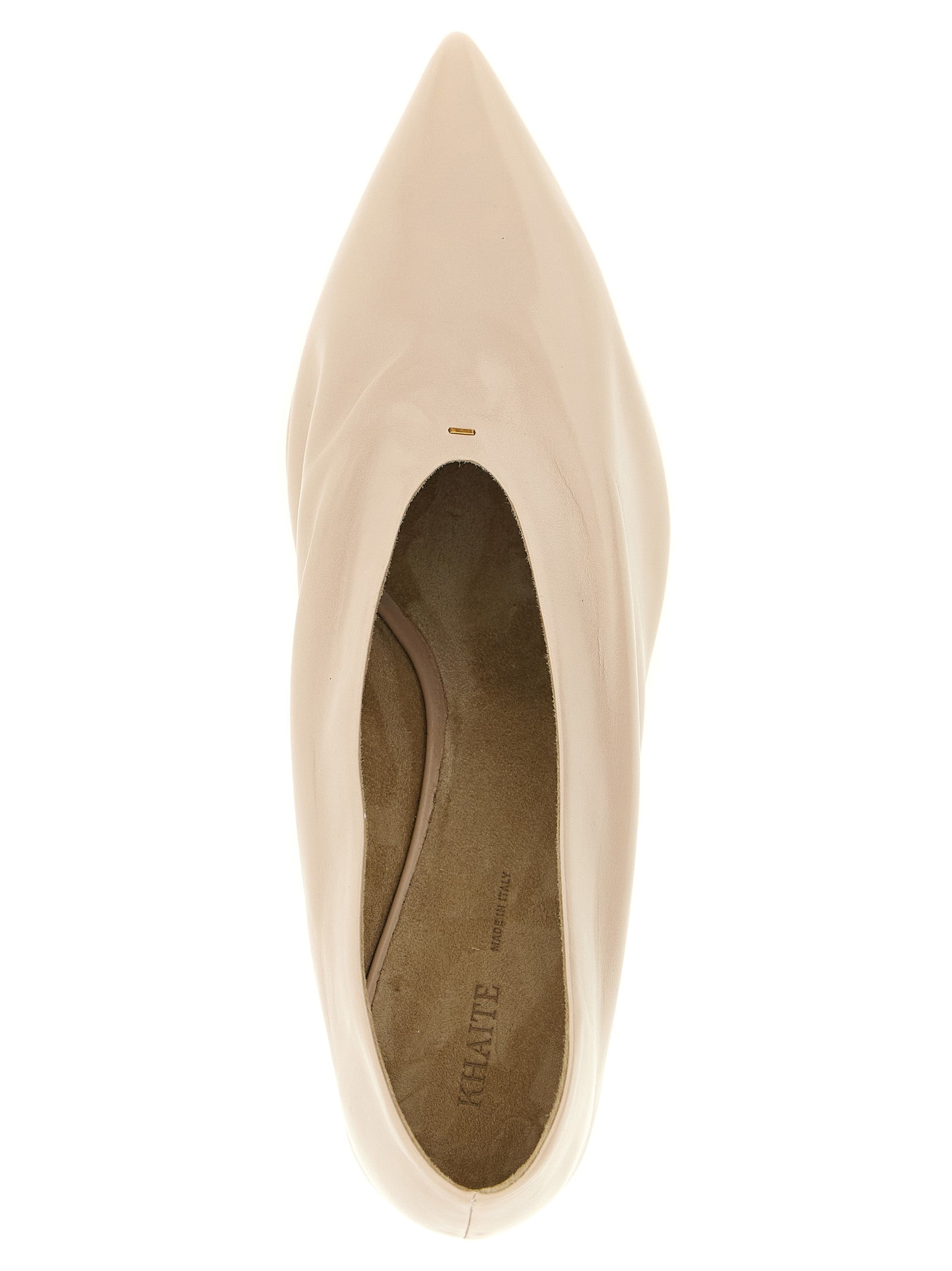 Mid-Heel Pumps Heels by Khaite for women in bos taurus suede calfskin leather beige & gold showcases a exquisite silhouette, perfectly accentuating Women's Bos Taurus Suede Calfskin Leather Mid-Heel Pumps Heels with a exquisite mid-heel and exquisite .