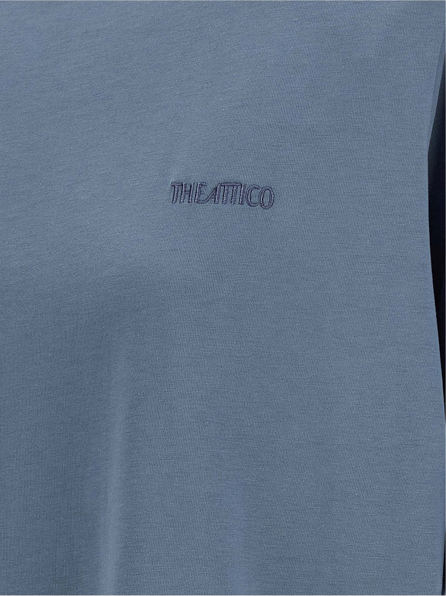 T-Shirt by The Attico for women in cotton blue features a plush silhouette, showcasing a sophisticated and for a truly plush finish.