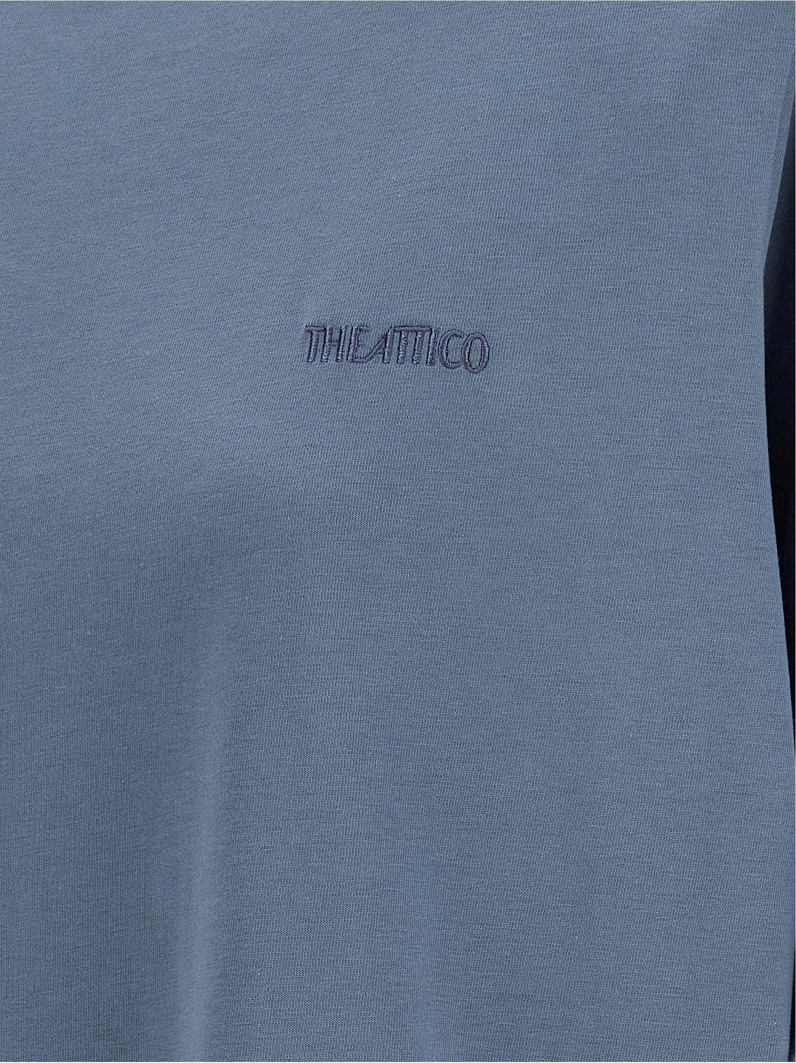 T-Shirt by The Attico for women in cotton blue features a plush silhouette, showcasing a sophisticated and for a truly plush finish.