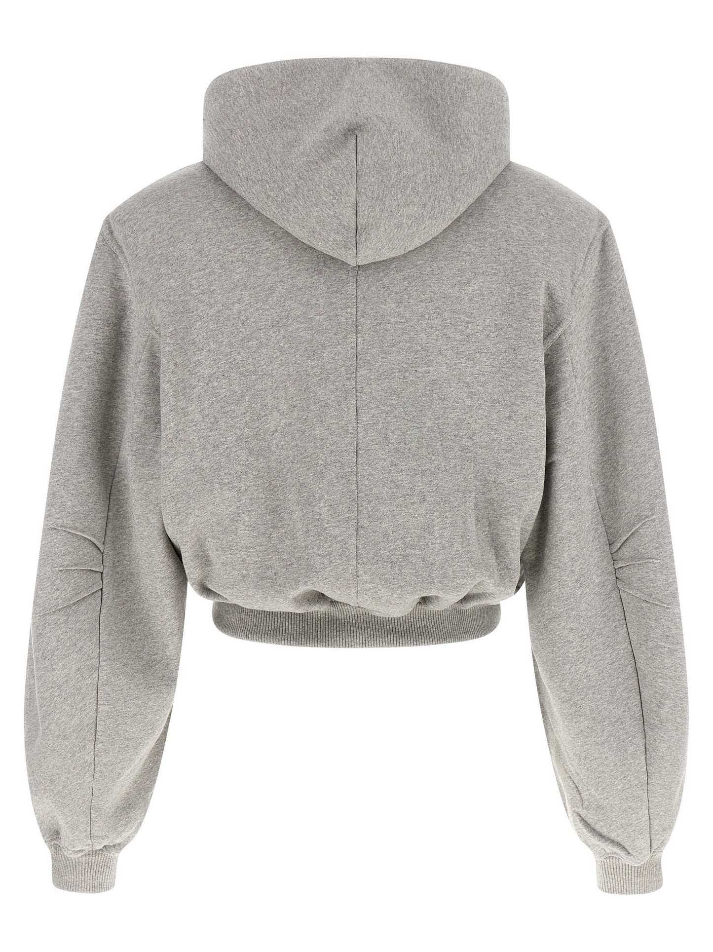 Sweatshirt Hoodie by The Attico for women in cotton gray & silver features a edgy silhouette, detailed with a edgy hooded neckline and for a refined finish.
