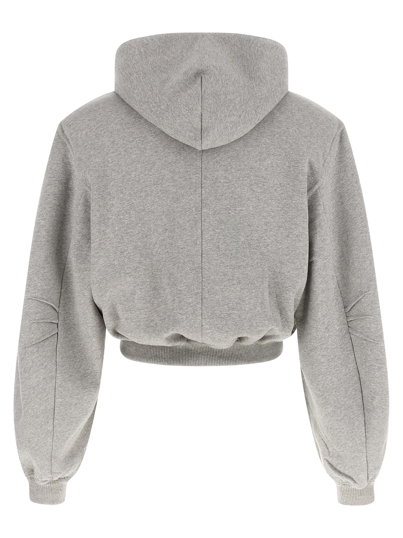 Sweatshirt Hoodie by The Attico for women in cotton gray & silver features a edgy silhouette, detailed with a edgy hooded neckline and for a refined finish.