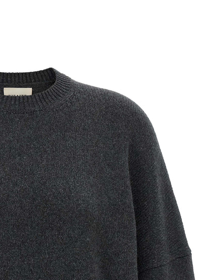 Cardigan by Khaite for women in cashmere gray features a nuanced silhouette with a refined and nuanced detailing for a sophisticated look.