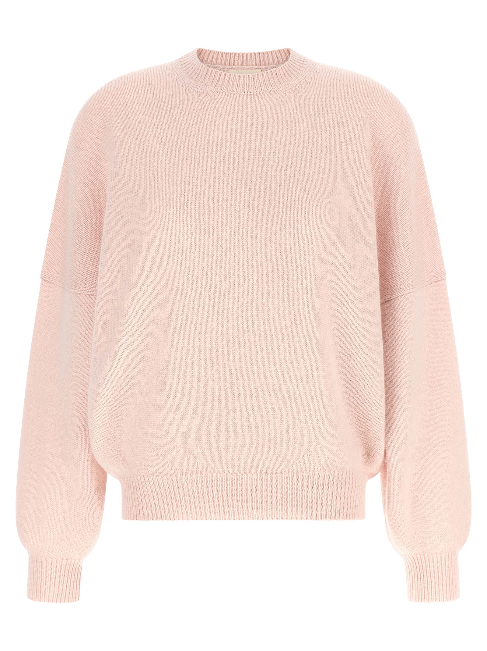 Cardigan by Khaite for women in cashmere multicolor & pink features a nuanced silhouette with a refined crew neckline and nuanced detailing for a sophisticated look.