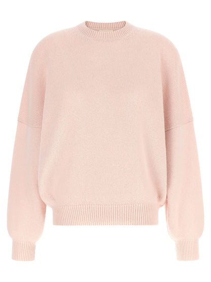 Cardigan by Khaite for women in cashmere multicolor & pink features a nuanced silhouette with a refined crew neckline and nuanced detailing for a sophisticated look.