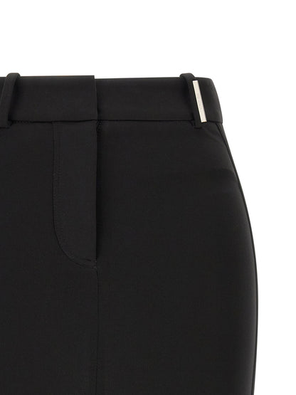Skirt by The Attico for women in polyamide & viscose black & silver features a captivating silhouette, showcasing the captivating Women's High Rise Polyamide & Viscose Mini Long Skirt design with a sophisticated mini long for a captivating look.