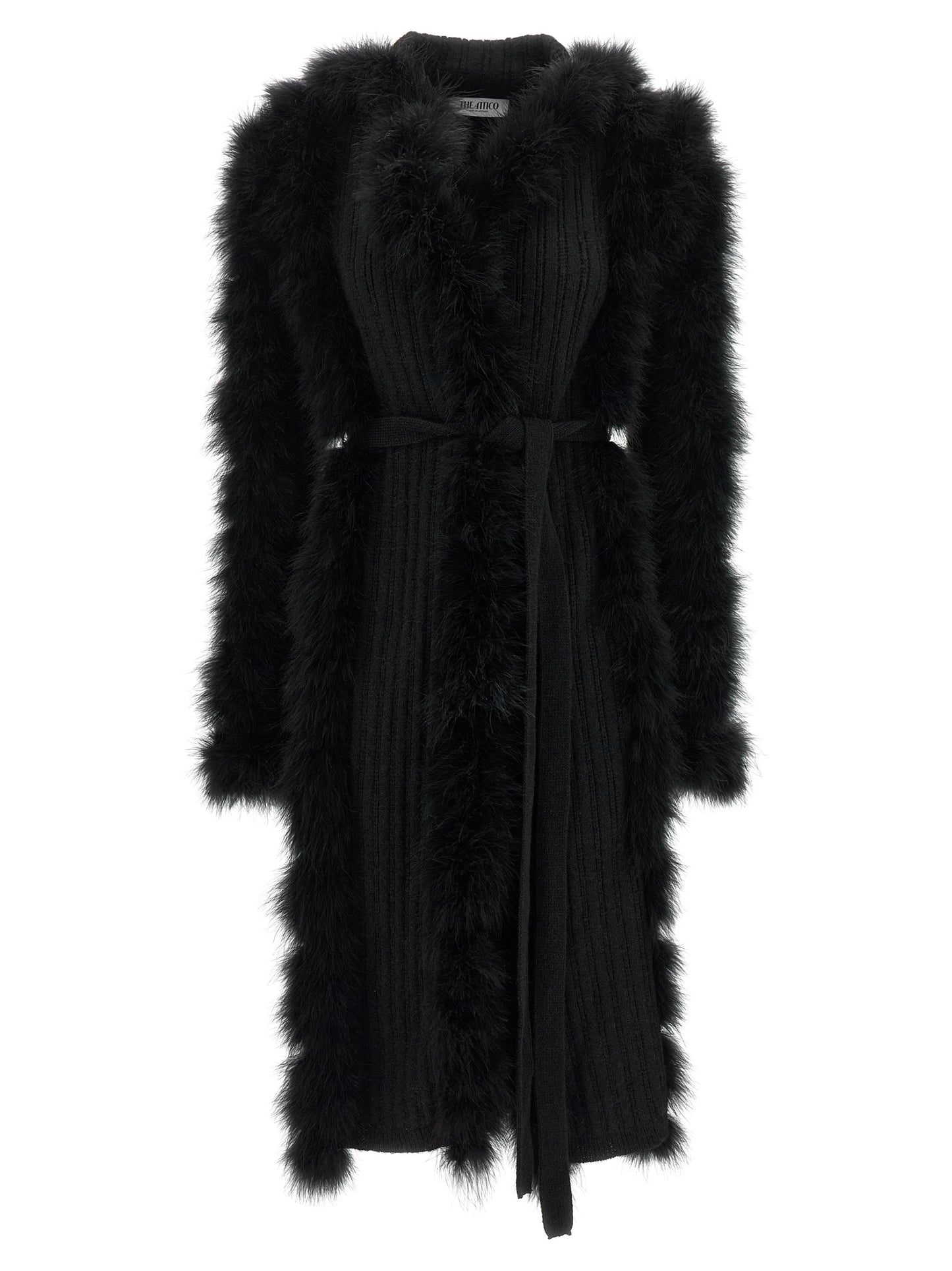 The Attico Women's Polyamide Polyester Acrylic Alpaca Wool Overcoat - Black