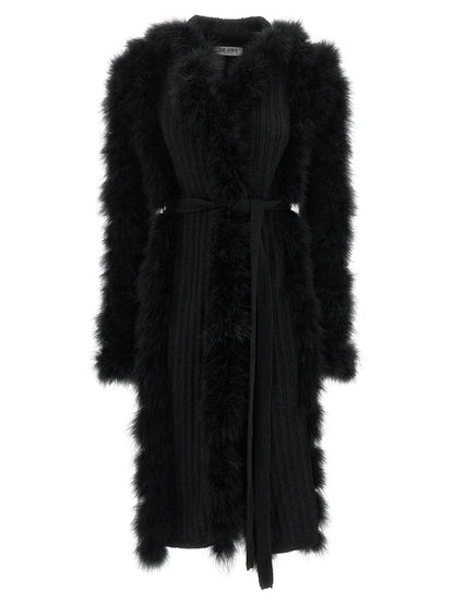 The Attico Women's Polyamide Polyester Acrylic Alpaca Wool Overcoat - Black