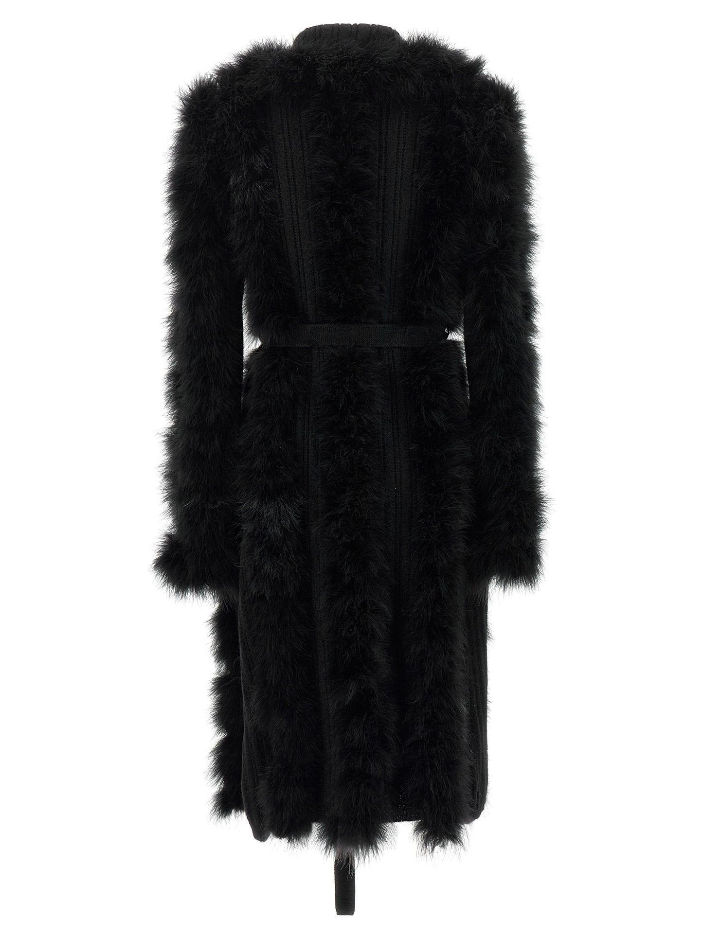 The Attico Women's Polyamide Polyester Acrylic Alpaca Wool Overcoat - Black