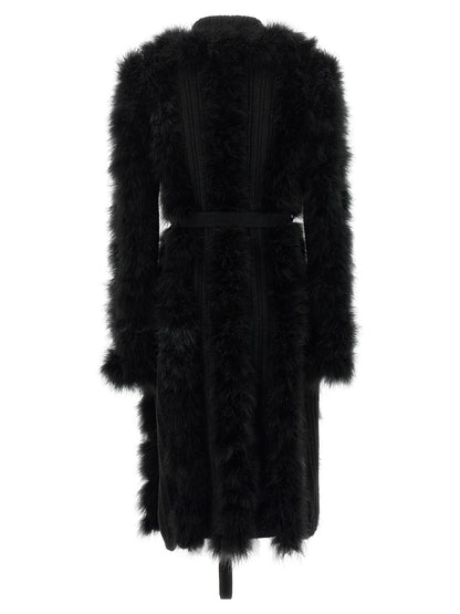 The Attico Women's Polyamide Polyester Acrylic Alpaca Wool Overcoat - Black