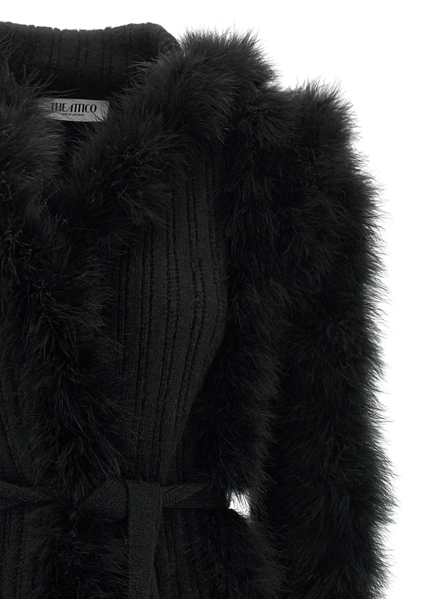 The Attico Women's Polyamide Polyester Acrylic Alpaca Wool Overcoat - Black