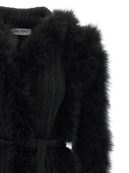 The Attico Women's Polyamide Polyester Acrylic Alpaca Wool Overcoat - Black