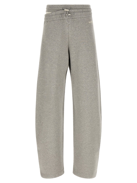 Casual Pants by The Attico for women in cotton gray features an refined tailoring silhouette, showcasing a premium relaxed-fit & wide with a and long cut for a refined tailoring look.