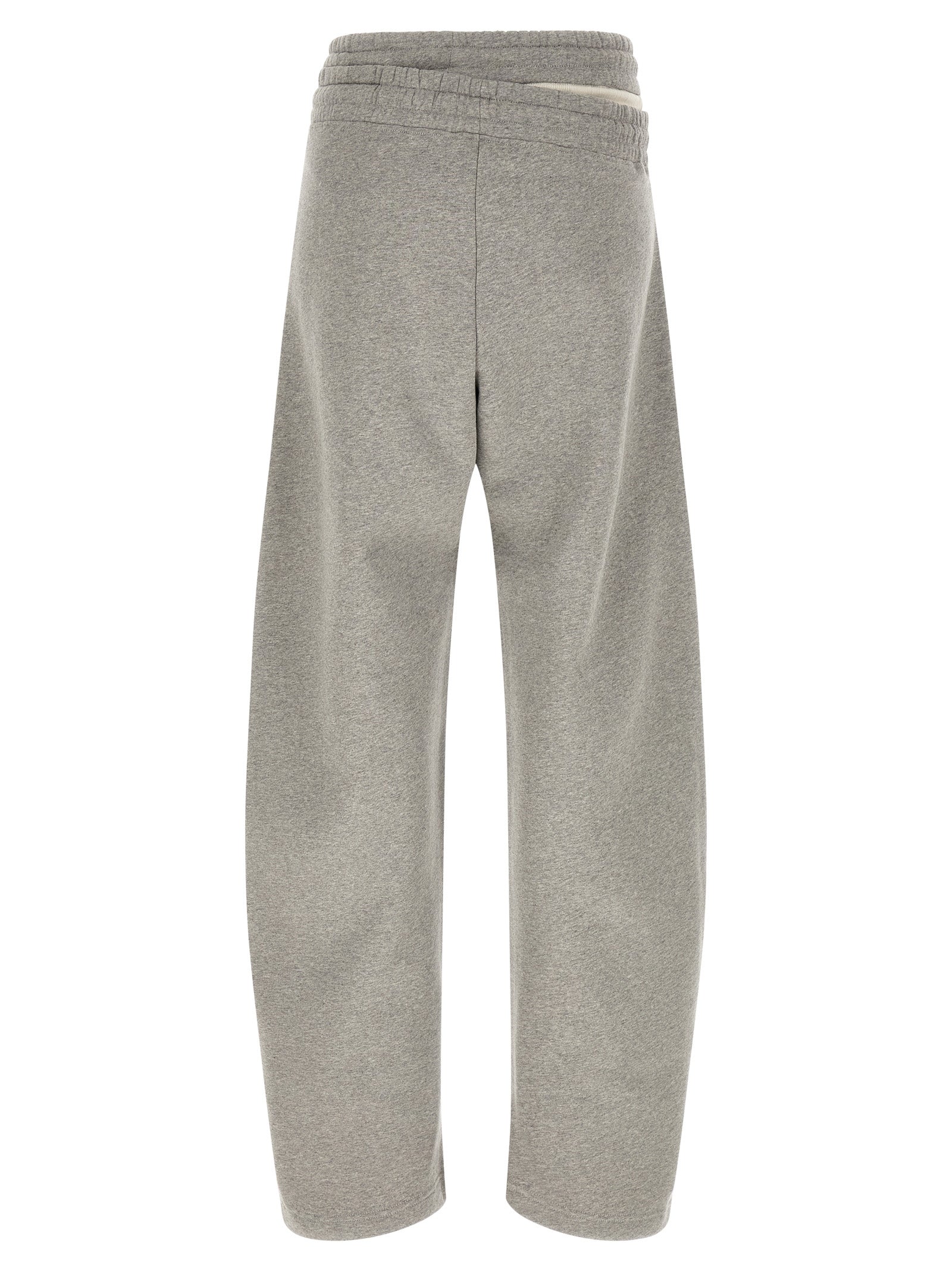 Casual Pants by The Attico for women in cotton gray features a polished silhouette with a polished relaxed-fit & wide, reaching a polished long and finished with a polished .