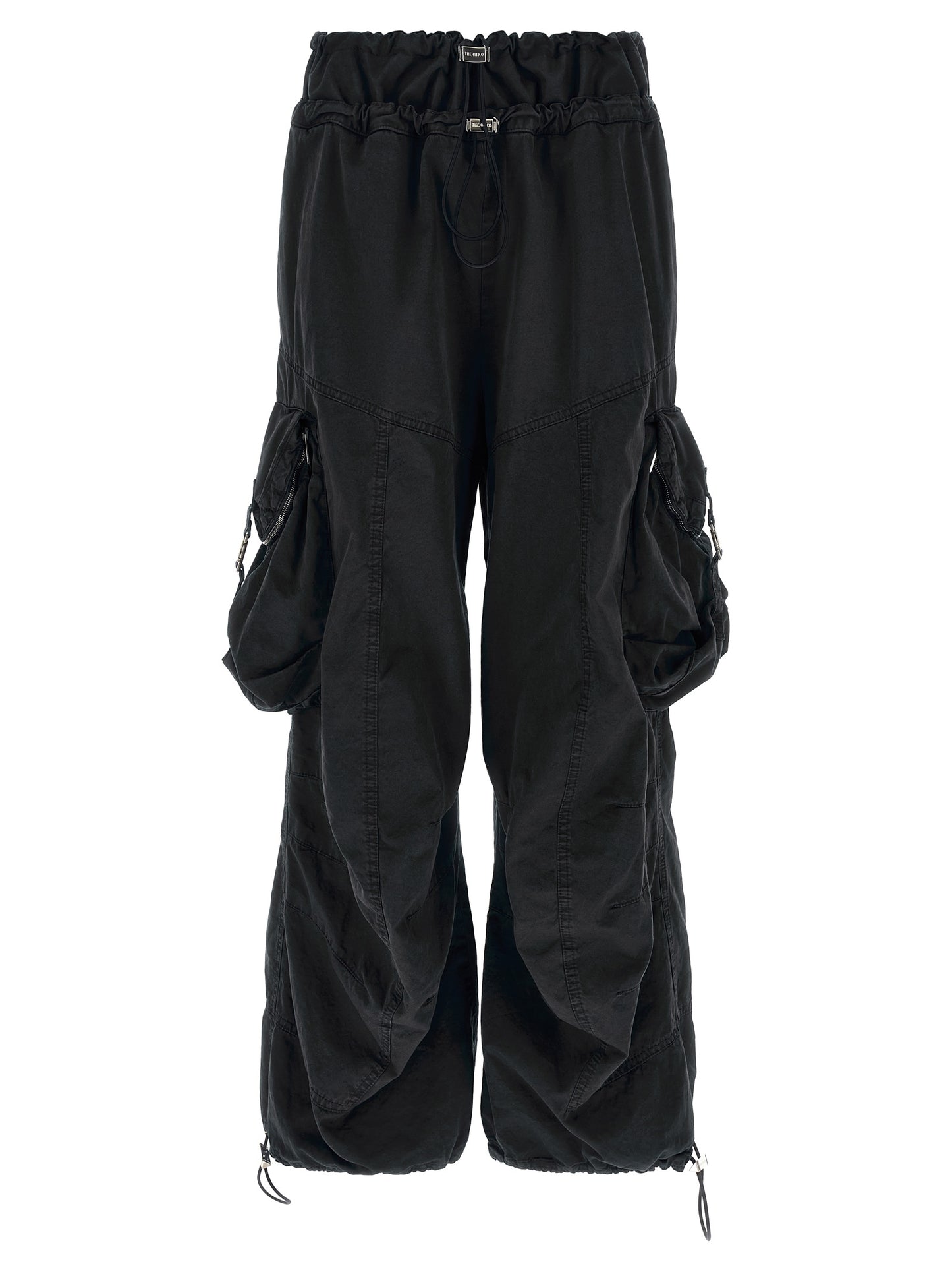 Cargo Pants by The Attico for women in polyamide polyurethane & cotton black features a architectural oversized with a architectural long and architectural .