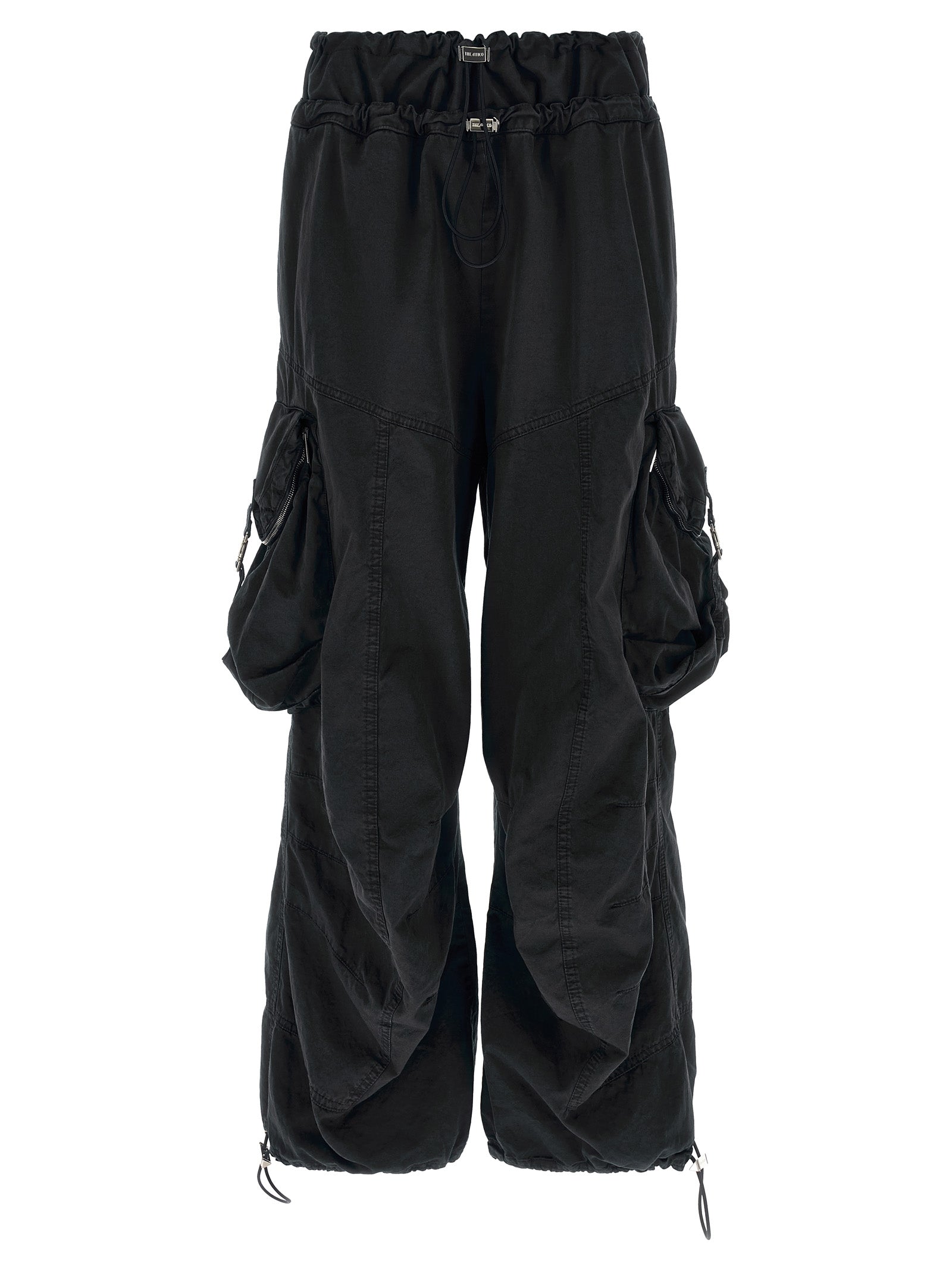 Cargo Pants by The Attico for women in polyamide polyurethane & cotton black features a architectural oversized with a architectural long and architectural .