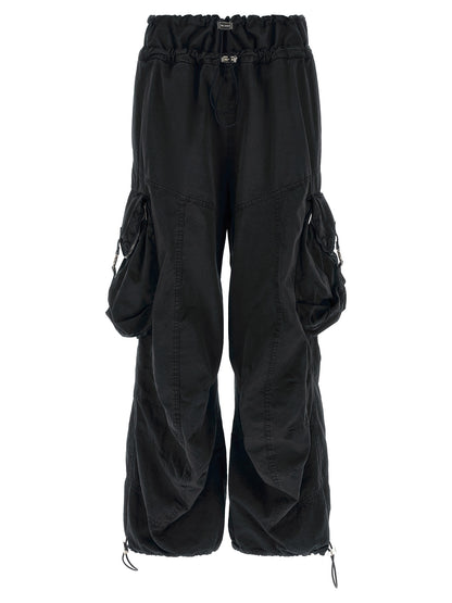 Cargo Pants by The Attico for women in polyamide polyurethane & cotton black features a architectural oversized with a architectural long and architectural .