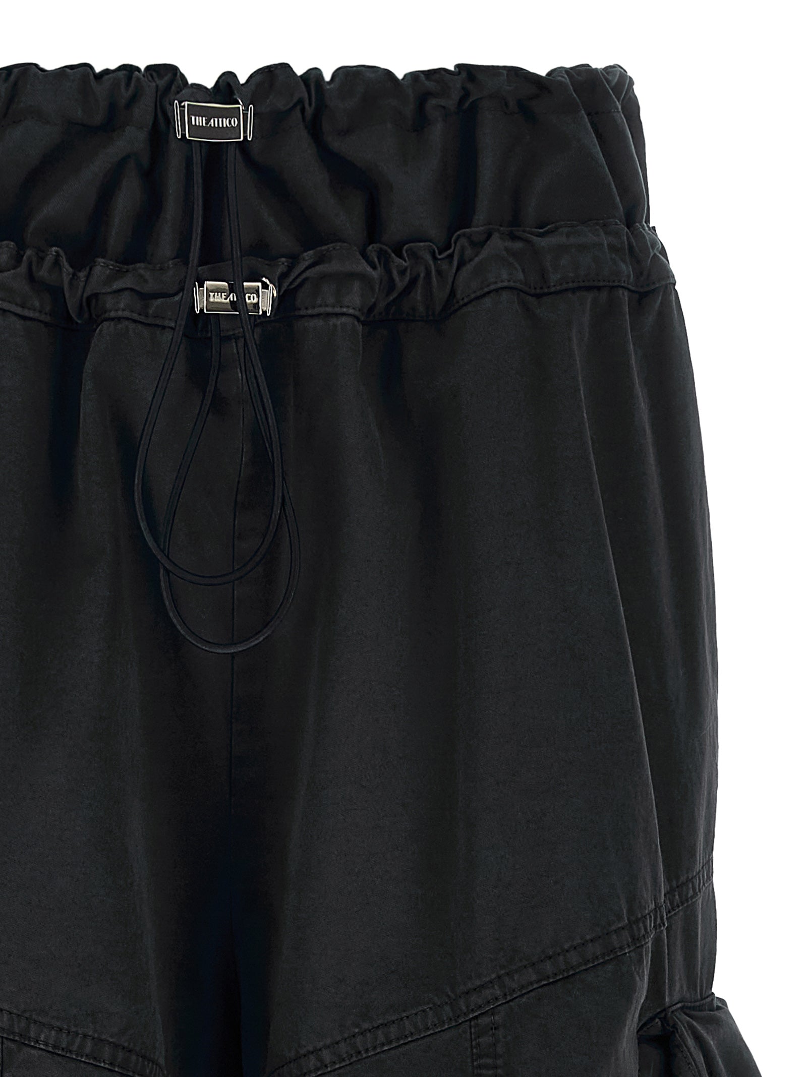 Cargo Pants by The Attico for women in polyamide polyurethane & cotton black features an stylish oversized with a long and , expertly finished with stylish utility detailing.