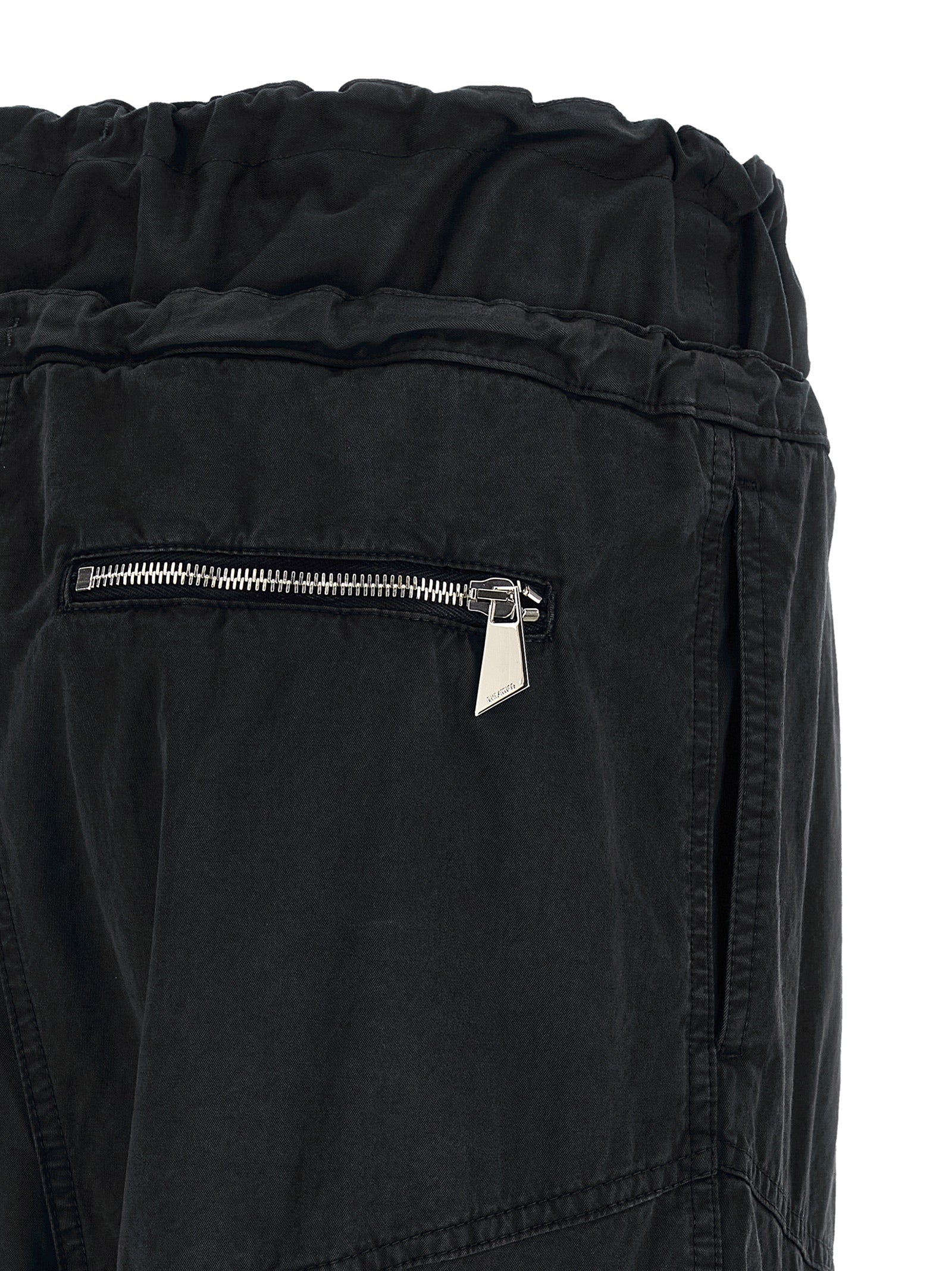 Cargo Pants by The Attico for women in polyamide polyurethane & cotton black features a sartorial silhouette, showcasing a sophisticated oversized with a refined long and elegant .