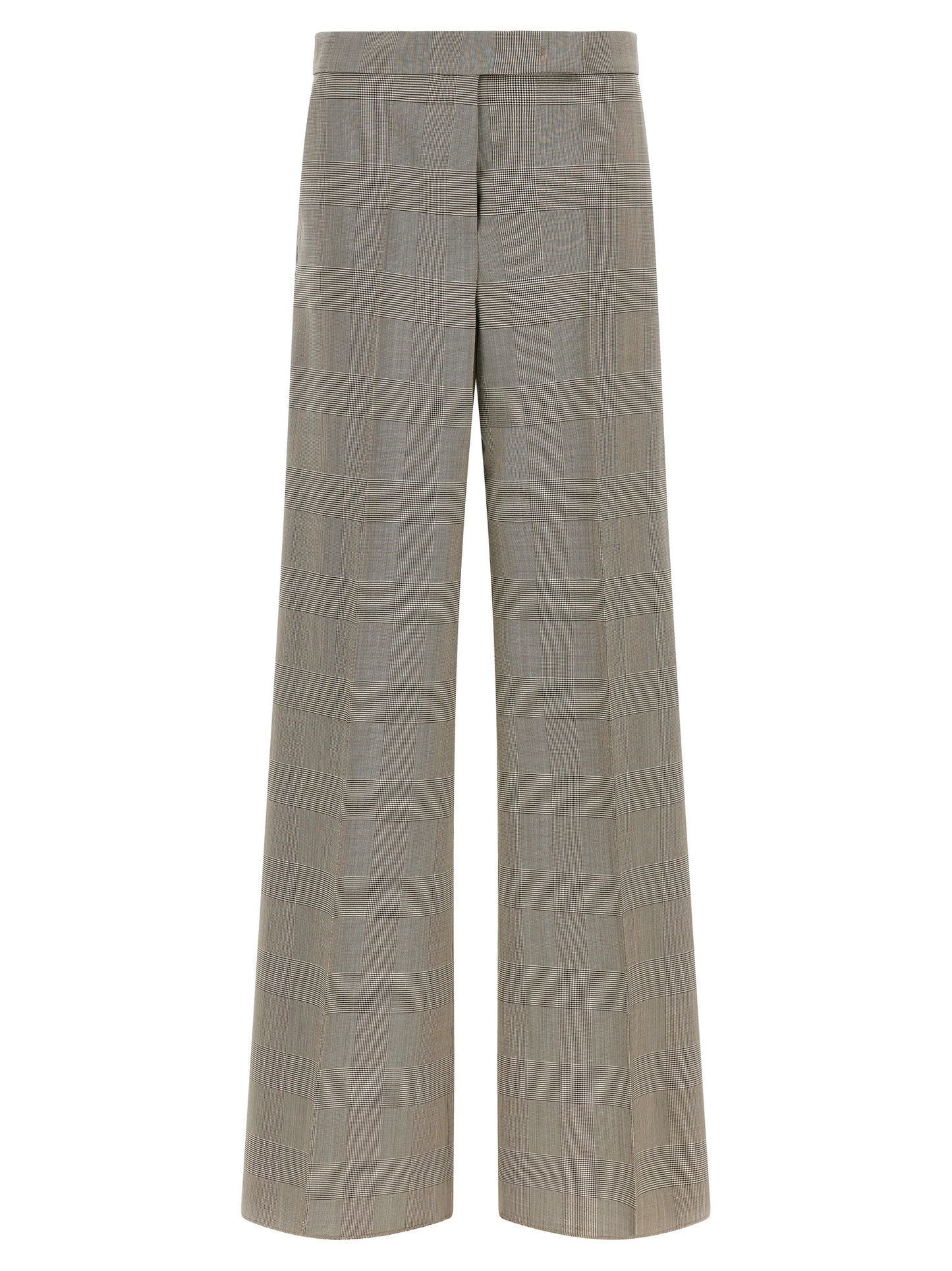 Trousers by Max Mara for women in virgin wool gray presents a smart silhouette, meticulously detailed with a smart wide, a smart long, and a smart high rise.