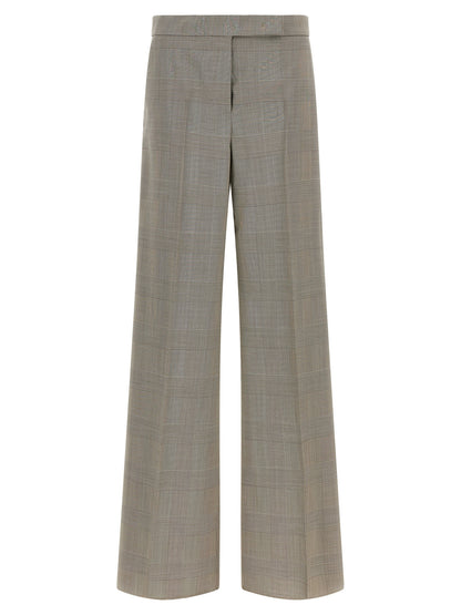 Trousers by Max Mara for women in virgin wool gray presents a smart silhouette, meticulously detailed with a smart wide, a smart long, and a smart high rise.