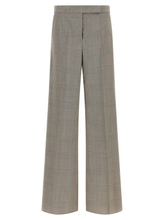 Trousers by Max Mara for women in virgin wool gray presents a smart silhouette, meticulously detailed with a smart wide, a smart long, and a smart high rise.